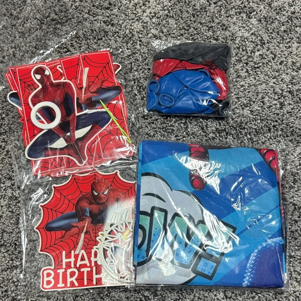 Spider-Themed Birthday Party Supplies Set